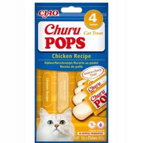 Vištienos skonio želė užkandis katėms INABA Churu Pops, 4 x 15 g