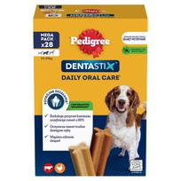 Šunų skanėstai Pedigree DentaStix vidutiniams šunims, 4 x 180 g, 28 vnt.