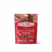 Šunų gardėsiai CARNILOVE su kalakutiena ir elniena, 100 g