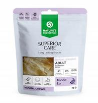Šunų skanėstai jautriems dantims Natures Protection, triušio ausys, 75 g