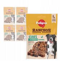 Šunų skanėstai PEDIGREE Ranchos Cubes su antiena, 5 x 70 g