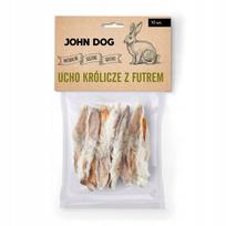 Džiovintos triušio ausys su kailiu JOHN DOG, 10 vnt.