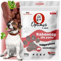 Šunų skanėstai Optimus Canis, kiaulienos kabanosai, 99% mėsa, monoproteinas