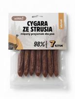 Šunų skanėstas NIBBO, cigarai su stručienos mėsa, 98 %, 7 vnt.