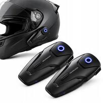 Motociklininkų Bluetooth 5.3 šalmo interkomas 2 asmenims su ANC ir FM, veikia iki 100 km/h