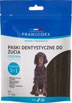 Dantų priežiūros juostelės šunims FRANCODEX, M dydis, 15 vnt., 352,5 g