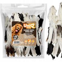 Šunų skanėstas UniQ Pets, triušio ausys su kailiu, 300 g