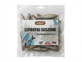 Džiovintos sprotės šunims NIBBO, 100 g, natūralus skanėstas