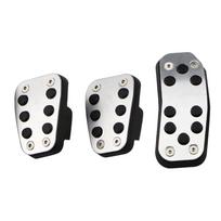Car Styling Pedals Pad for Ford Fiesta MK7 2009 - 2015 Aluminum Alloy Pedal Cover for New Fiesta 2009 - MT black