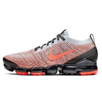 Nike Air VaporMax Flyknit 3 Bright Mango Pure Platinum AJ6900-800 42 gray