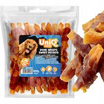 Šunų užkandis UniQ Pets bulvių juostelės su antiena, 500 g