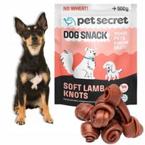 Mėsos skanėstai šunims Pet Secret, minkšti avienos mazgai, 500 g