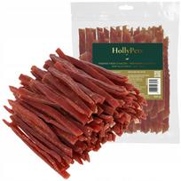 Šunų skanėstai HollyPets, minkštos antienos juostelės, 500 g