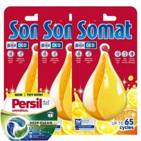 Indaplovių gaiviklis Somat Deo Duo-Perls, citrinų kvapo, 17 g, 3 vnt. + dovana