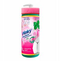 Indų ploviklis PINKY, mėta, 1 l, su kempinėle