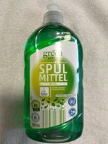 Indų plovimo skystis GREEN ACTION, obuolių kvapo, 0,5 l, pagaminta Vokietijoje