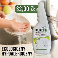 Indų ploviklis PURECO, 100% hipoalerginis ir ekologiškas, be dryžių ir perteklinių putų