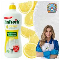 Indų ploviklis LUDWIK citrinų kvapo, 1 l, tirštas, efektyviai pašalina riebalus