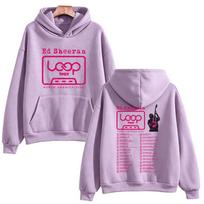 Ed Sheeran 2026 North America Tour Hoodies 2026 Loop Concert New Date Graphic Print Sweatshirt Unisex Long Sleeve Loose Pullover M šviesiai violetinė spalva