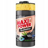 Indų ploviklis su dozatoriumi ir kempinėle MAXI POWER BAMBOO CHARCOAL, 1 l
