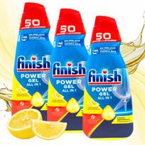 Indaplovių gelis Finish Power Gel Max, citrinų kvapo, 3 x 1 l