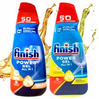 Indaplovių gelis Finish All in One, citrinų ir apelsinų kvapo, 2 x 1000 ml, 100 plovimų