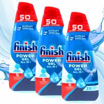 Indaplovių gelis FINISH ALLinOne, 3 x 1 l, 150 plovimų, Regular