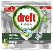 Indaplovių kapsulės Dreft Platinum Original, 2 x 13 vnt., 3in1