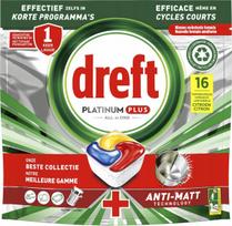 Indaplovių kapsulės Dreft Platinum Plus 3in1 Anti-Matt, 2 x 16 vnt.