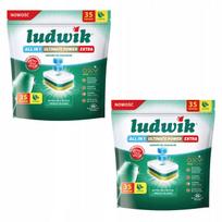 Indaplovių tabletės Ludwik Ultimate Power Extra All In One, citrinų kvapo, 35 vnt. x2