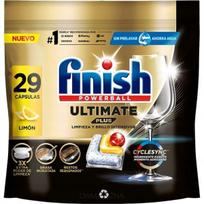 Indaplovės tabletės Finish Ultimate Plus All in One, citrinų kvapo, 29 kapsulės