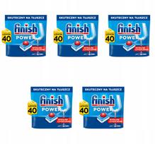 Indaplovės tabletės Finish Power All-in-1 citrinų, 40 vnt., 5 pakuotės