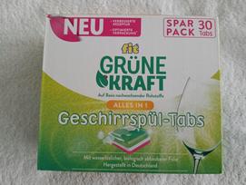 Indaplovių tabletės Fit Grune Kraft Alles in 1, 30 vnt., 600 g, Vokietija