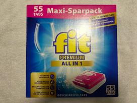 Indaplovių tabletės FIT Premium All in 1, 55 vnt.