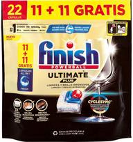 Indaplovių kapsulės Finish Ultimate Plus All in 1, 22 vnt.