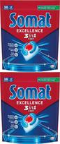Indaplovių kapsulės SOMAT EXCELLENCE 3in1 Original Fresh, 34 vnt., 2 pak.