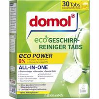 Indaplovių tabletės Domol 3in1, 30 vnt., ECO, su blizgikliu ir druska, Vokietija