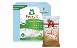 Indaplovių tabletės Frosch, natūralios, 2x30 vnt. + dovana