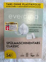 Indaplovių tabletės EVERDROP, 54 vnt., 972 g, Vokietija
