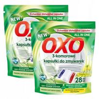Indaplovių tabletės OXO, 28 vnt., 2 pakuotės, blizgiems indams