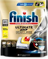 Indaplovių kapsulės Finish Ultimate Plus Lemon, 105 vnt., 1281 g