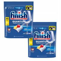 Indaplovių kapsulės Finish Quantum Lemon, 46 vnt., 2 pakuotės