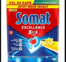 Indaplovių kapsulės SOMAT 3in1 Excellence, 54 vnt.