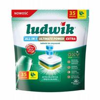 Indaplovių tabletės Ludwik All In 1 Ultimate Power Extra, 35 vnt., citrinų kvapo