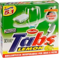 Indaplovių tabletės MADEL TABS LEMON, citrinų kvapo, Italija