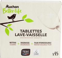 Indaplovių tabletės Auchan, ekologiškos, 0,45 kg, EU Ecolabel, Prancūzija