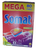 Indaplovės tabletės Somat All in One, 80 vnt.
