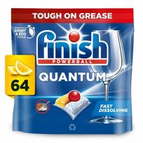 Indaplovių kapsulės Finish Quantum All-in-1, citrinų kvapo, 64 vnt.