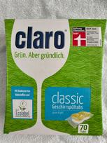 Indaplovių tabletės CLARO Classic, 70 vnt., 1,12 kg, Vokietija