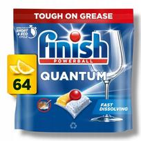 Indaplovių tabletės FINISH QUANTUM, citrinų kvapo, 64 vnt.